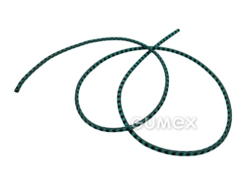 Gummiseile für Skilifte, 8mm, Gummigewebe/PP-Geflecht, grün-schwarz, 